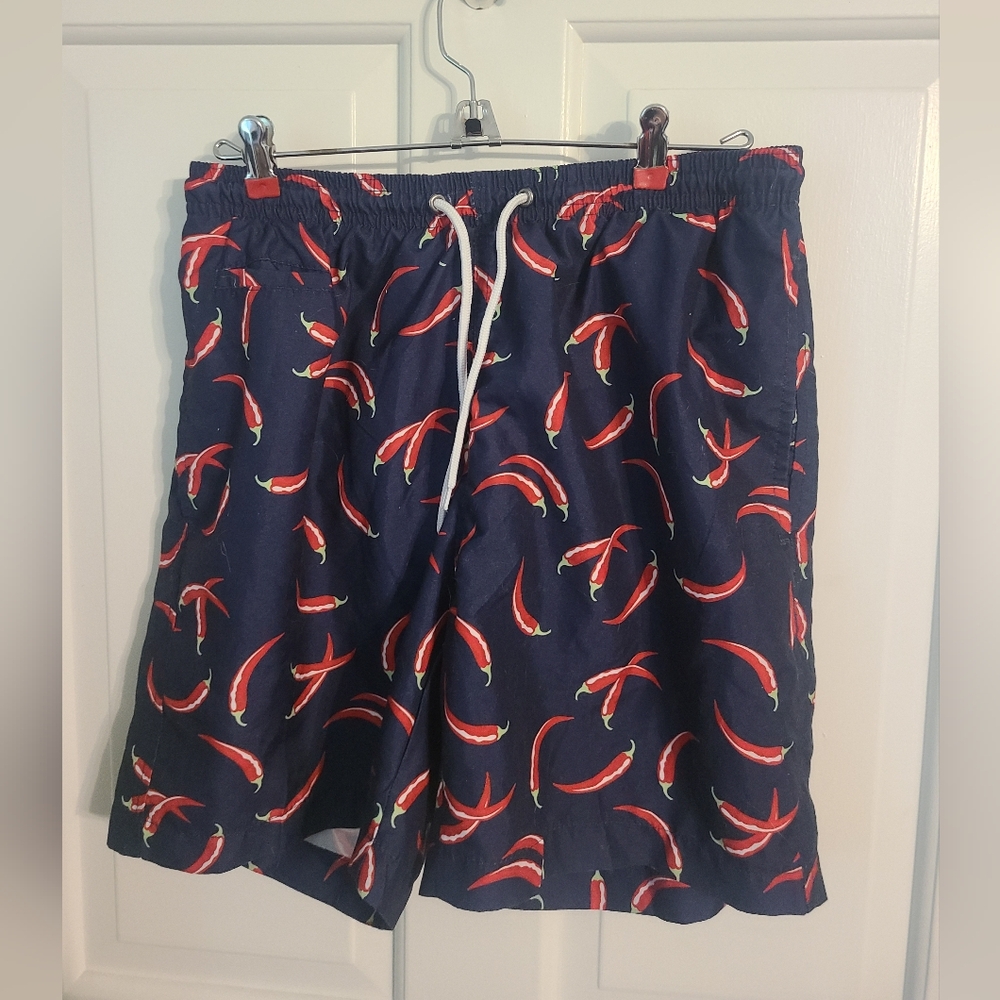 Trunks Surf & Swim Co. MARINE Sano Pepper-Print Swim Shorts Mens Medium